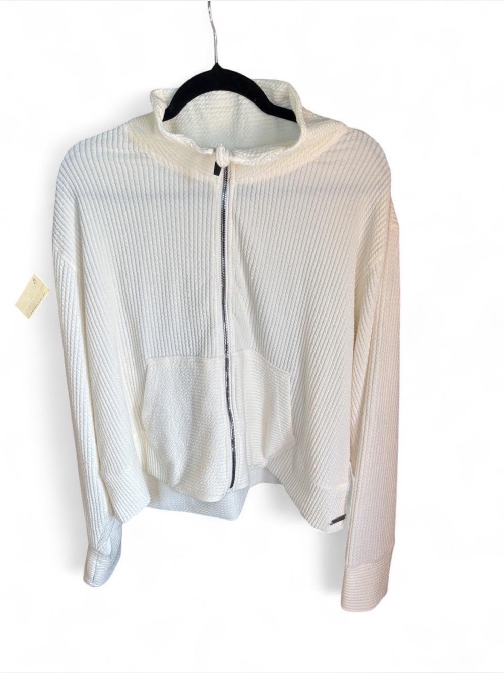 Nine West creamy white active jacket zip up athletic sweatshirt 2X Soft touch
